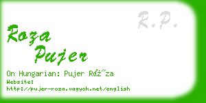 roza pujer business card